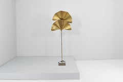 Mid-Century Tommaso Barbi "Ginkgo" Brass Floor Lamp Italy 1970s