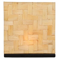 Mid-Century Tommaso Barbi Inspired Woven Bamboo Table Lamp