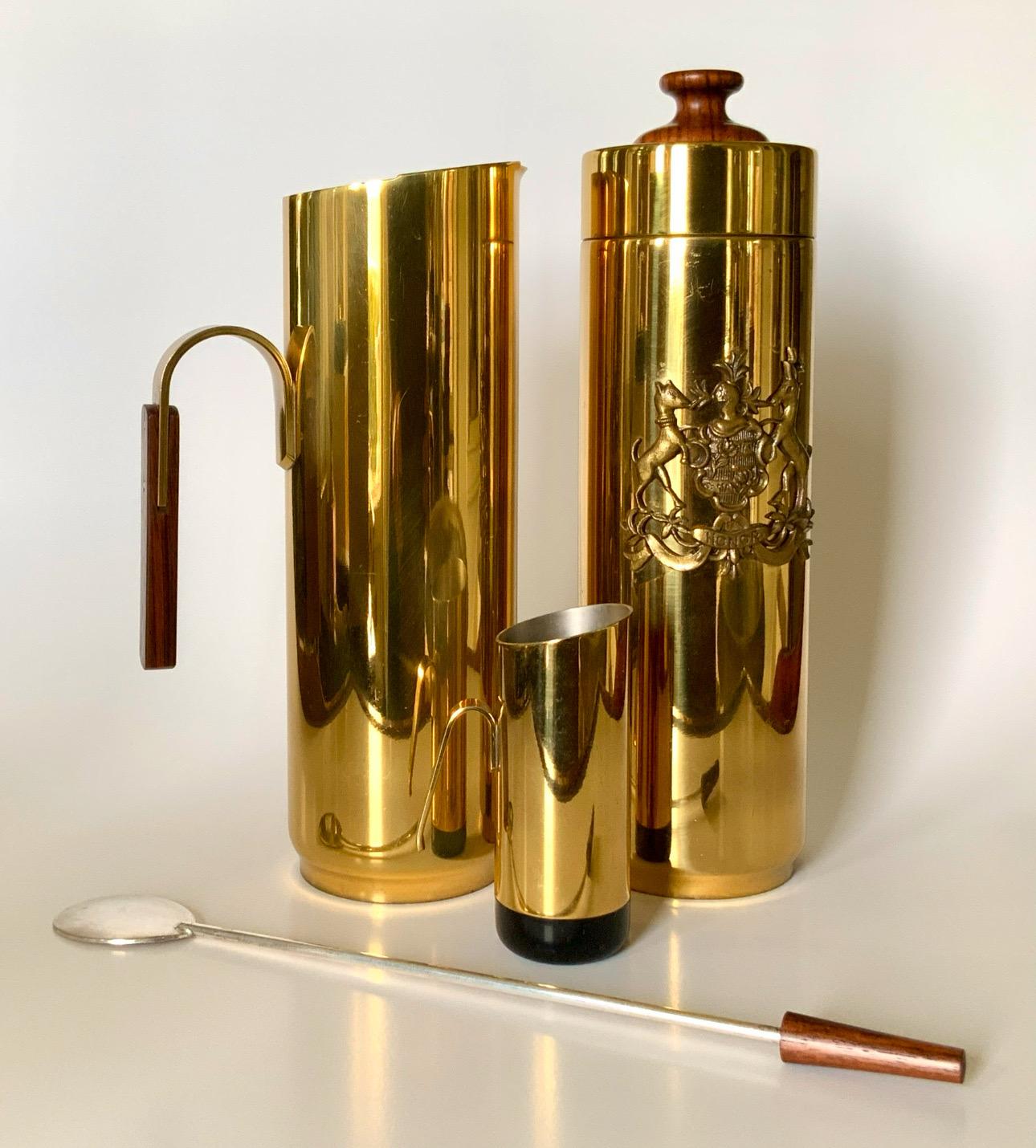 Mid-Century Modern Ensemble shaker Tommi Parzinger 4 pièces du milieu du siècle dernier en vente