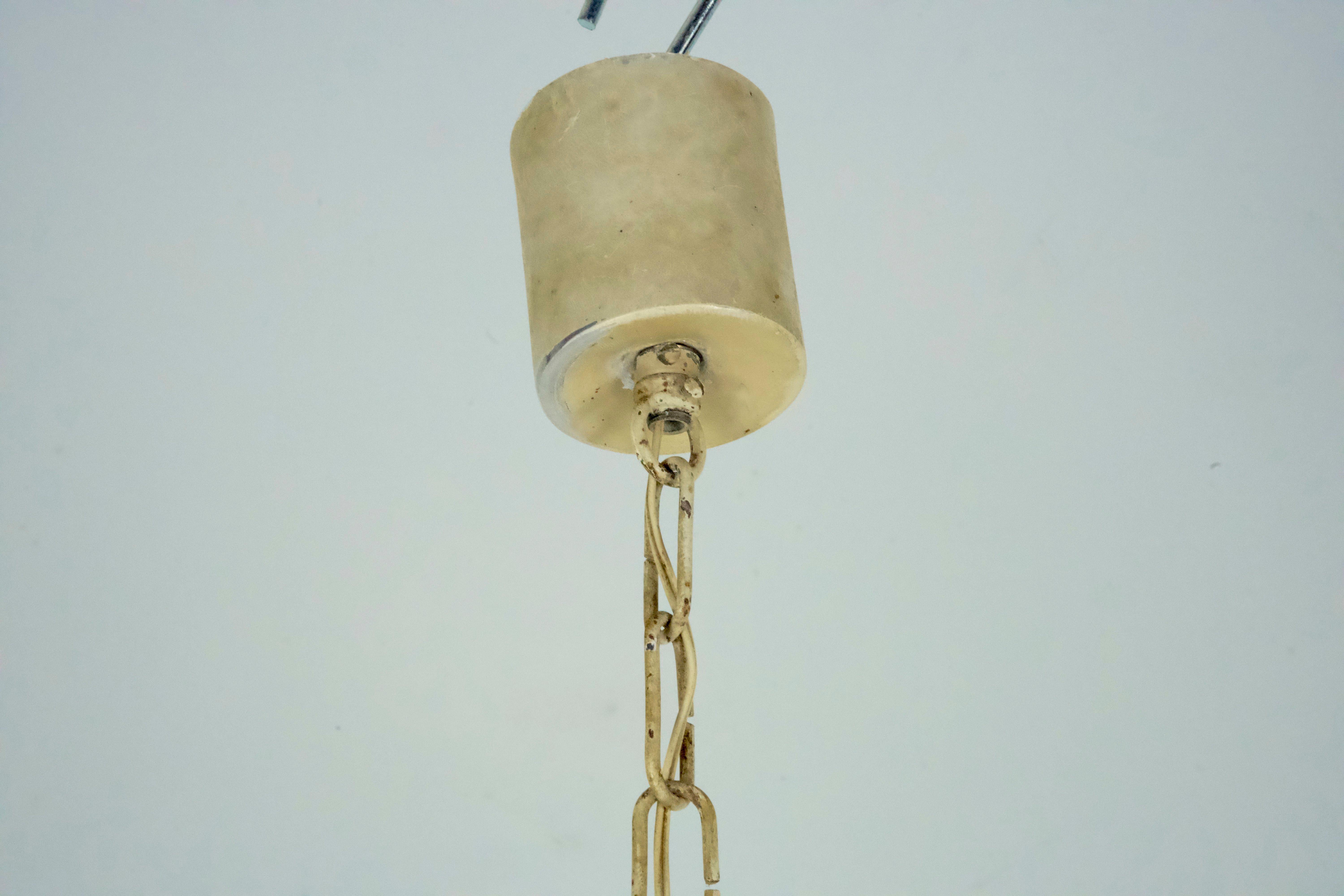 Mid-Century Toni Zuccheri for Venini, corteccia murano glass chandelier. 1960s For Sale 5