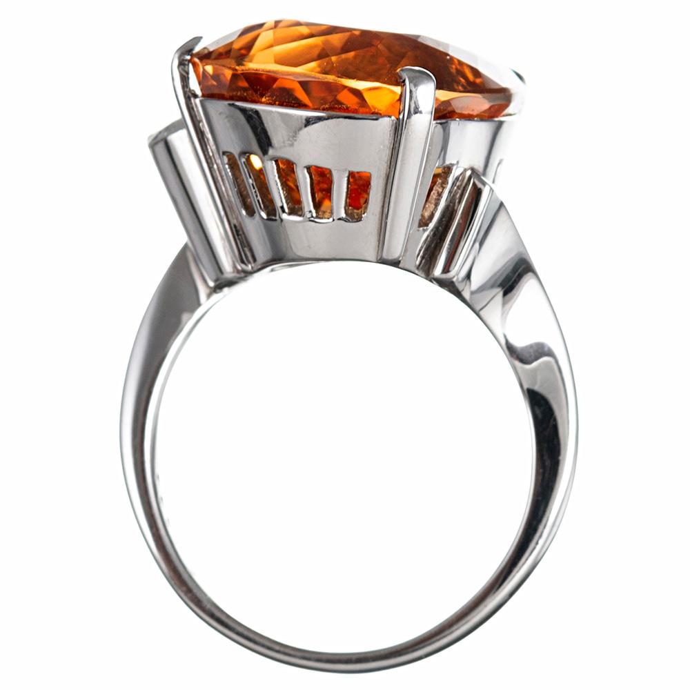 Women's Midcentury Topaz and Diamond Ring For Sale