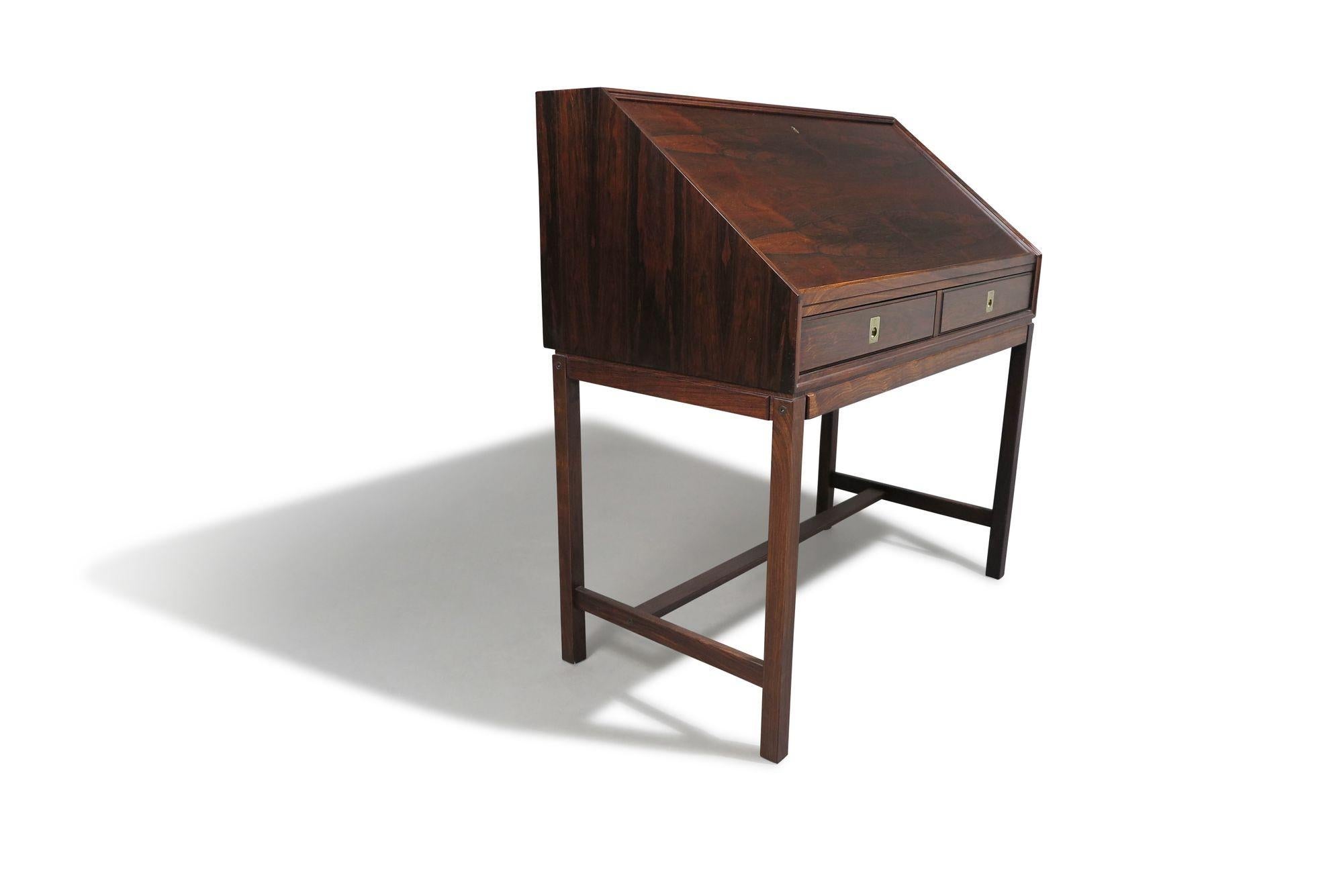 Mid-century Torbjorn Afdal Danish Rosewood Secretary Desk For Sale 2