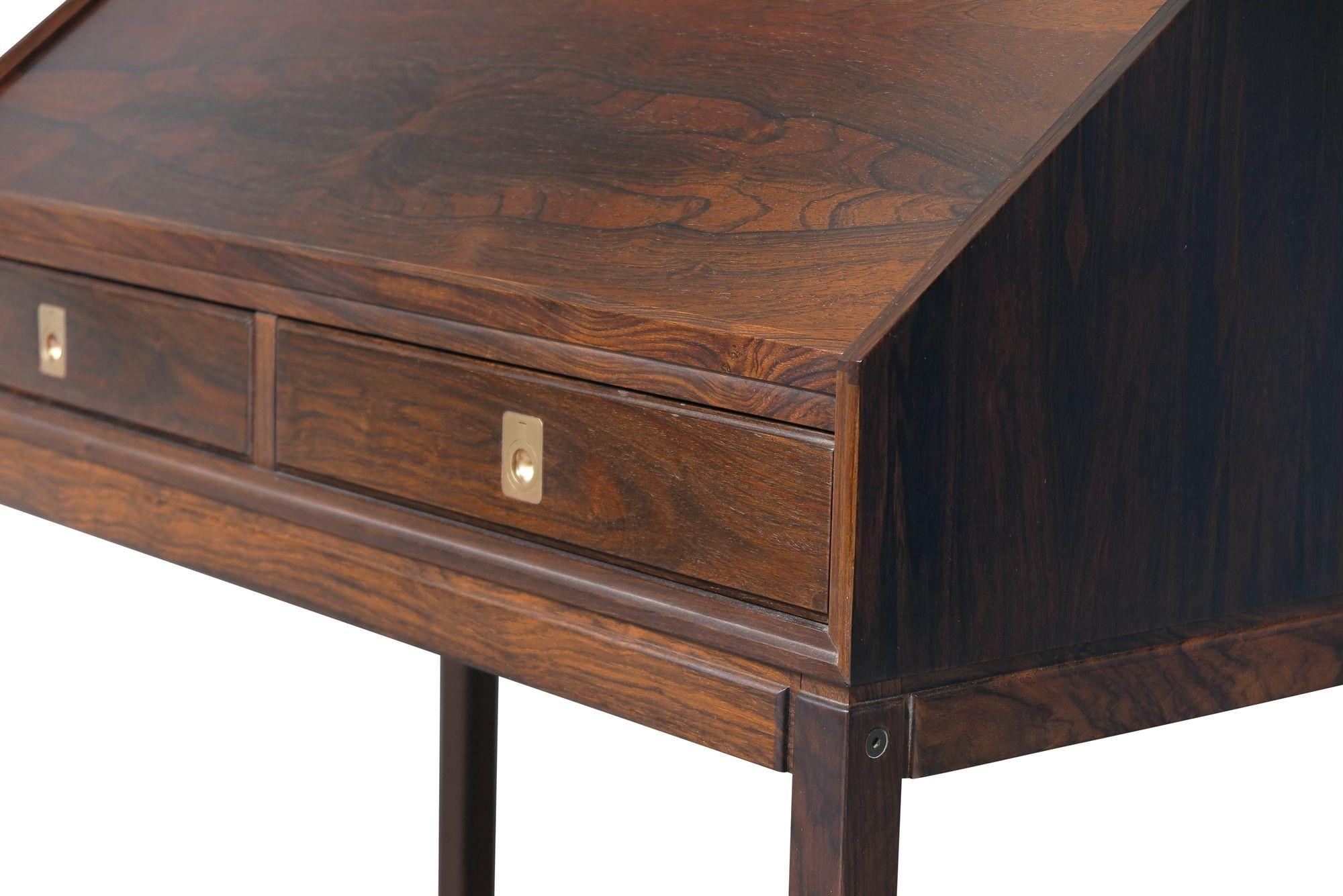 Mid-century Torbjorn Afdal Danish Rosewood Secretary Desk For Sale 3