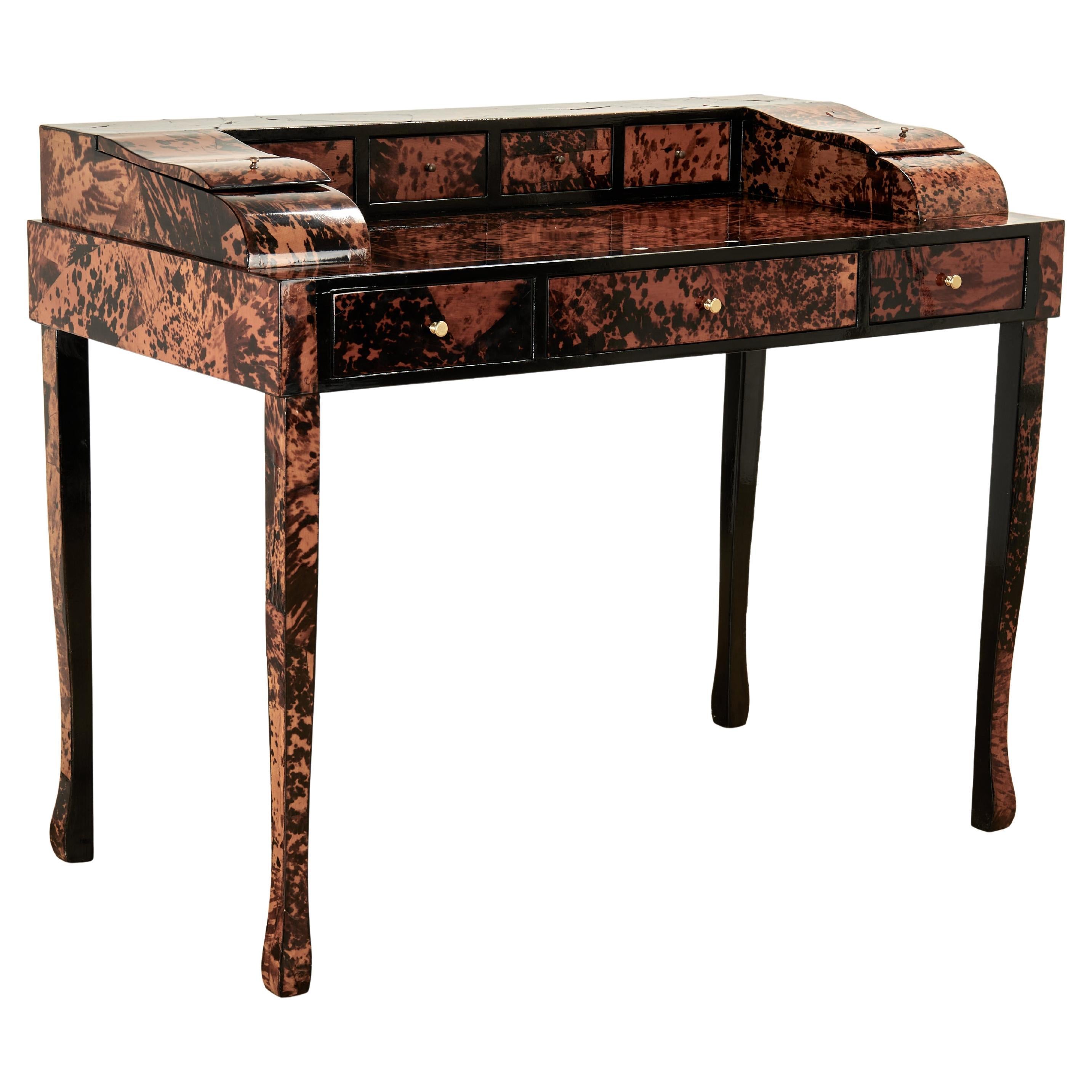 Mid Century Tortoise Shell Desk For Sale