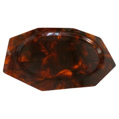 Mid-Century Tortoiseshell Tray Attributed Christian Dior circa 1970