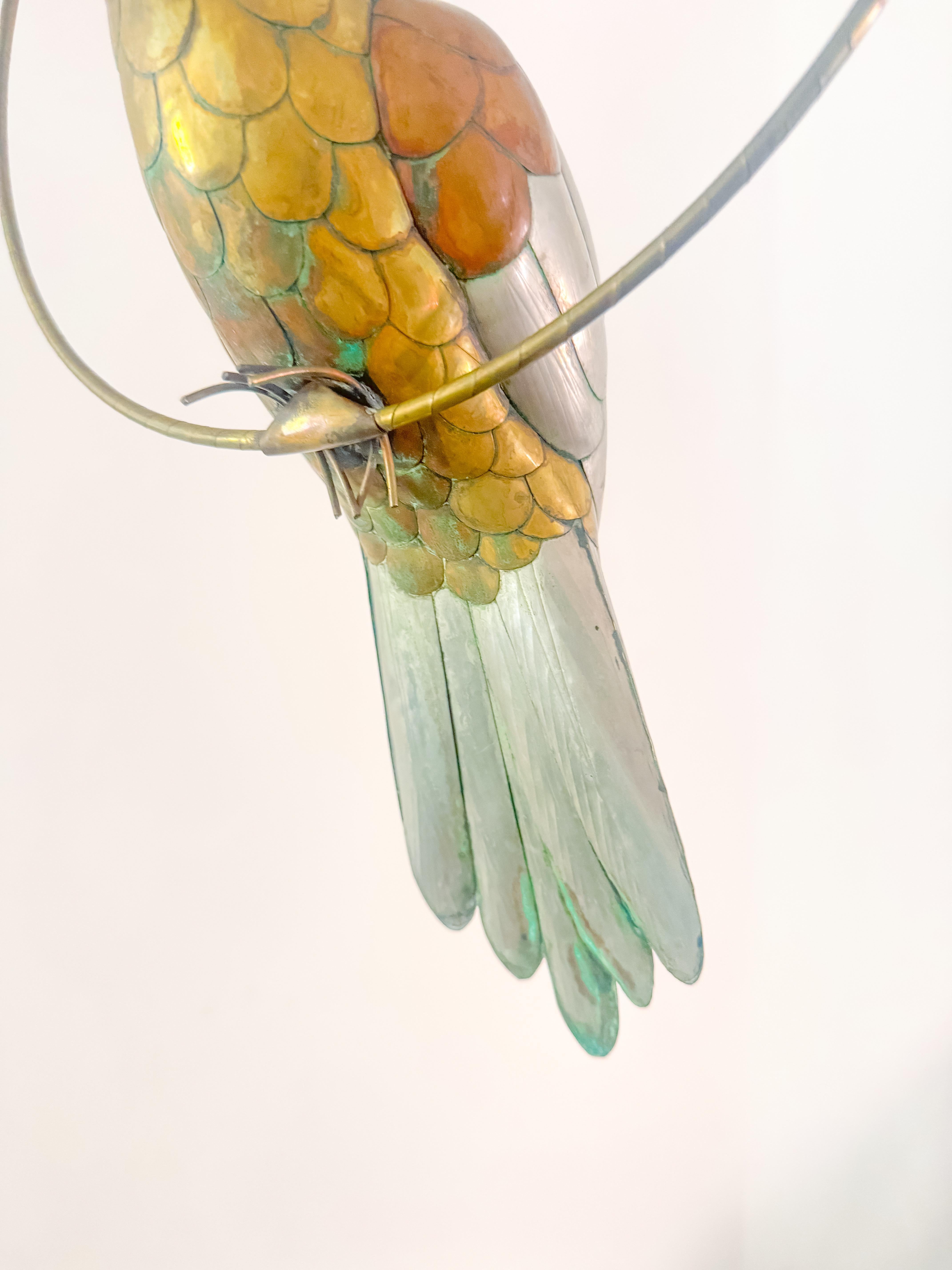 Mid Century Toucan Sculpture in the Style of Sergio Bustamante Mixed Metals 1970 For Sale 1