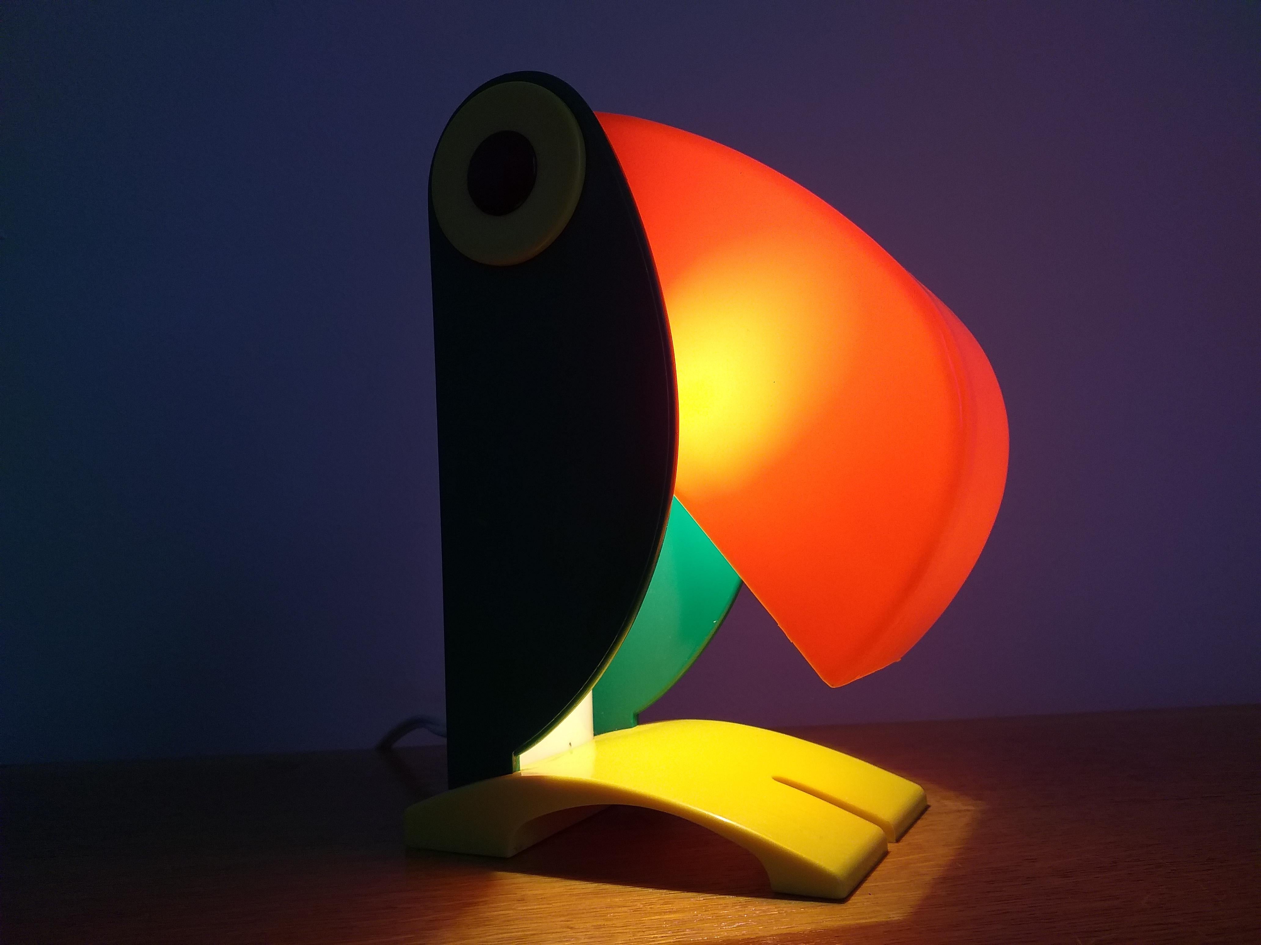 Midcentury Toucan Table Lamp for OTF Ferrari, Italy, 1960s 2