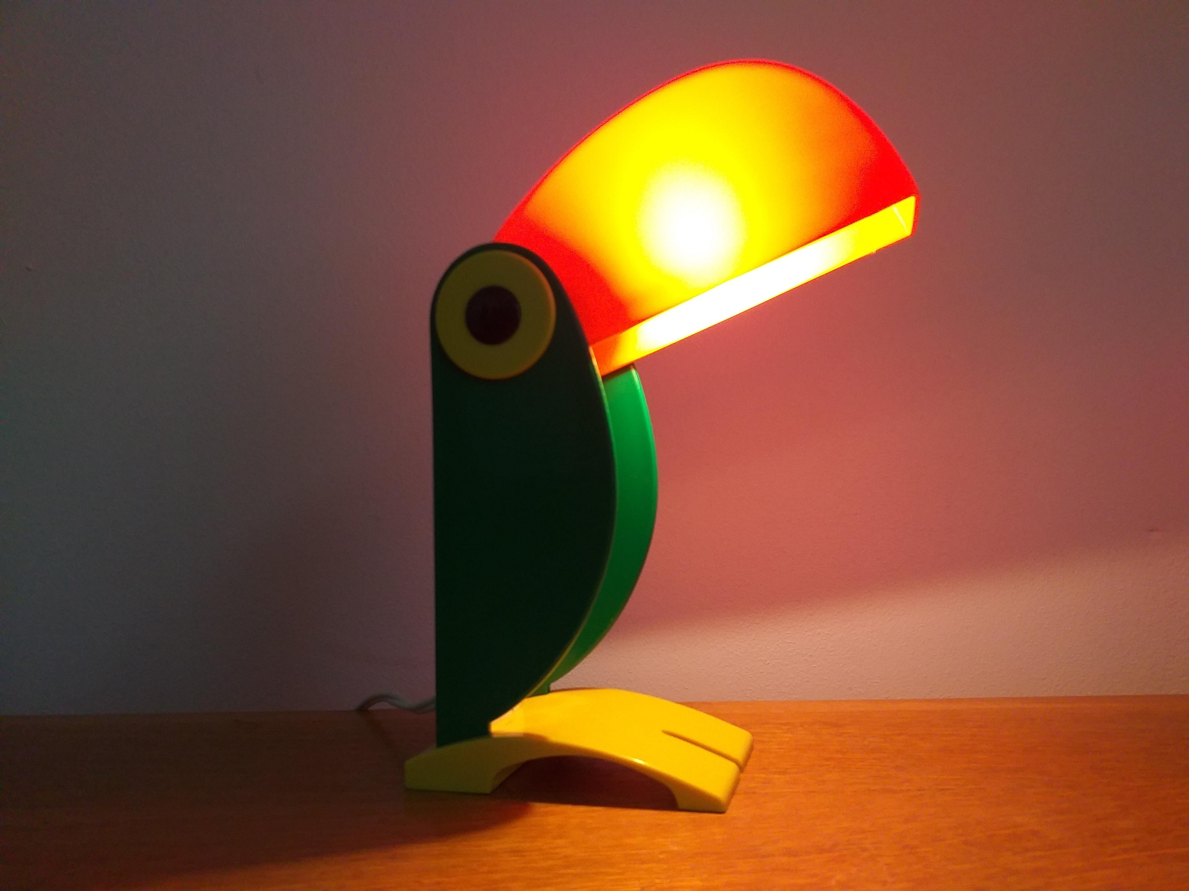 Midcentury Toucan Table Lamp for OTF Ferrari, Italy, 1960s 3