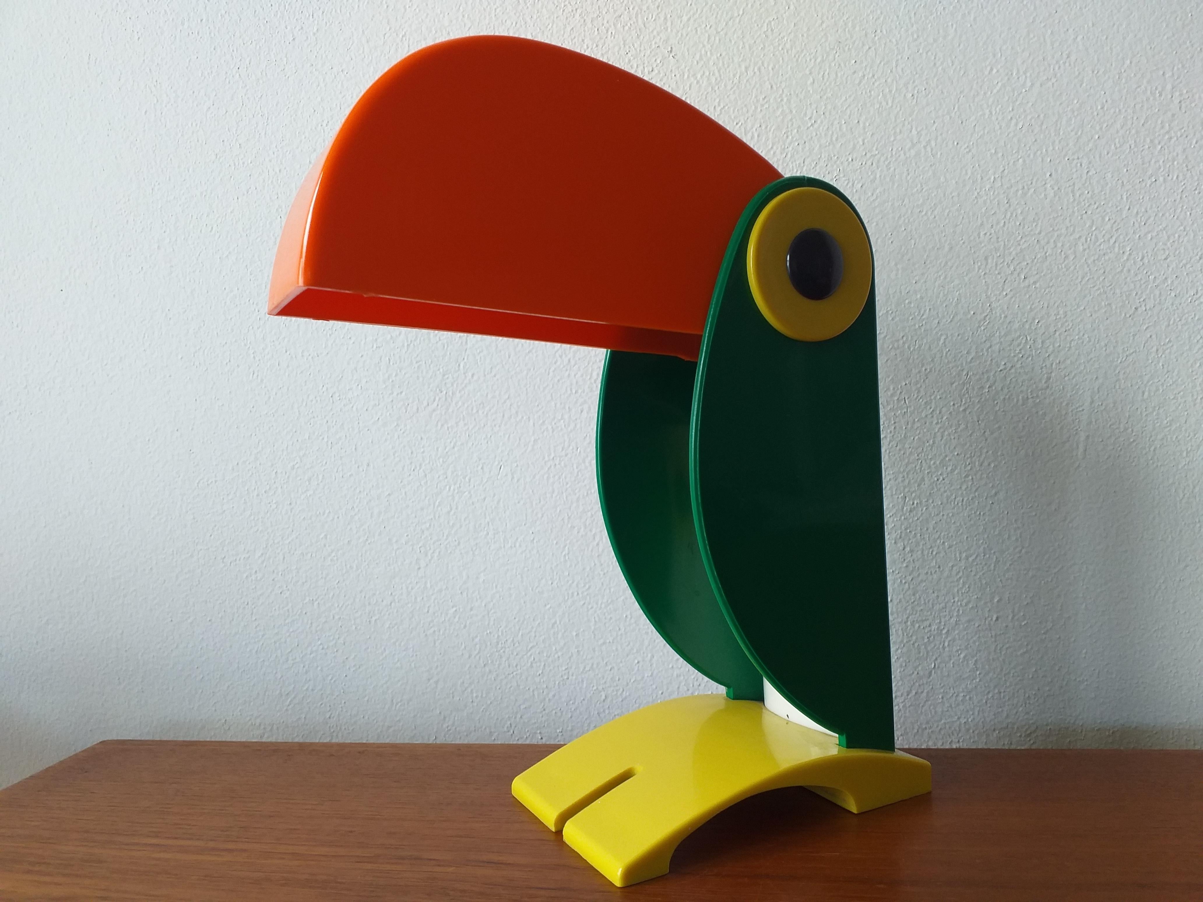 Mid-Century Modern Midcentury Toucan Table Lamp for OTF Ferrari, Italy, 1960s