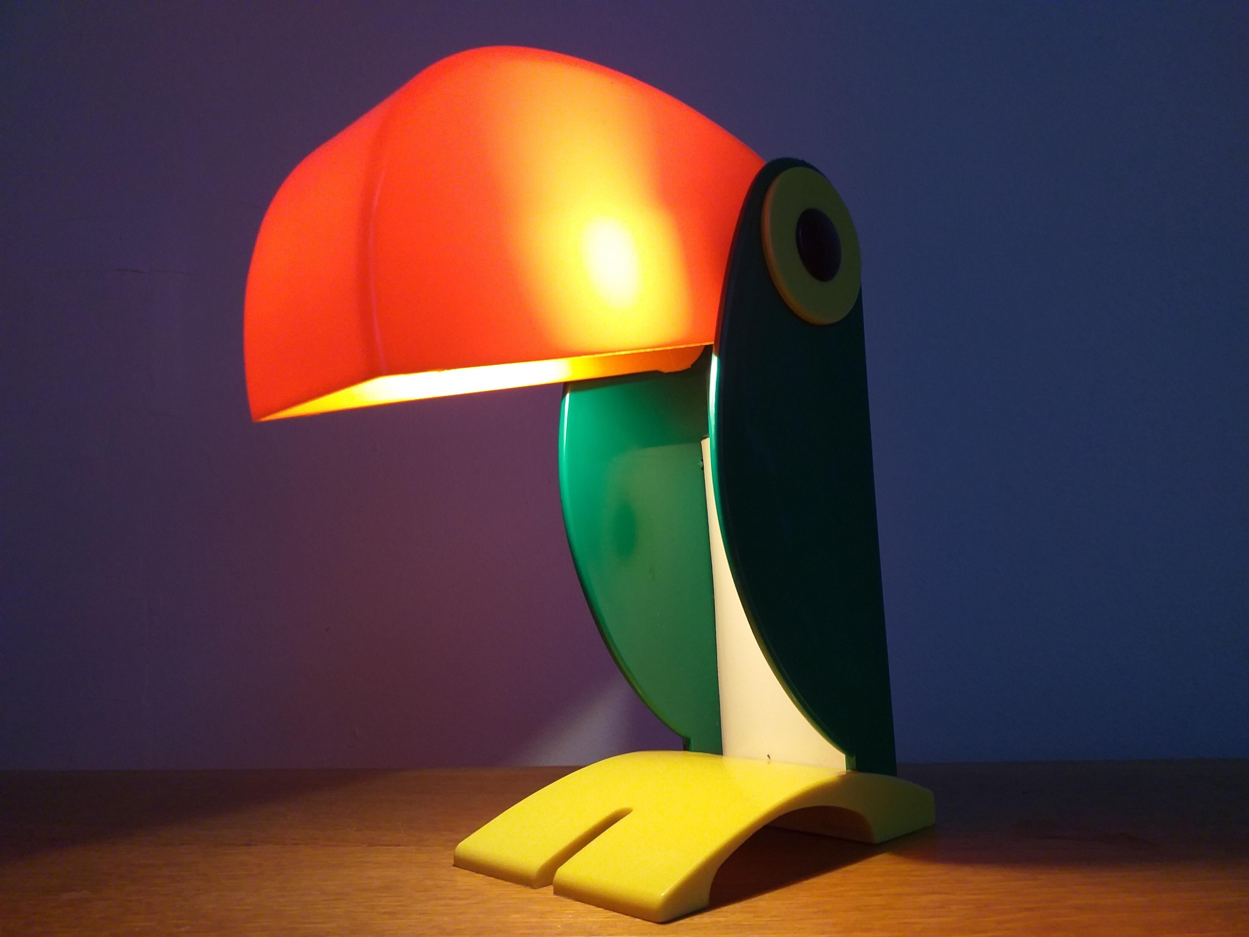 Midcentury Toucan Table Lamp for OTF Ferrari, Italy, 1960s 1