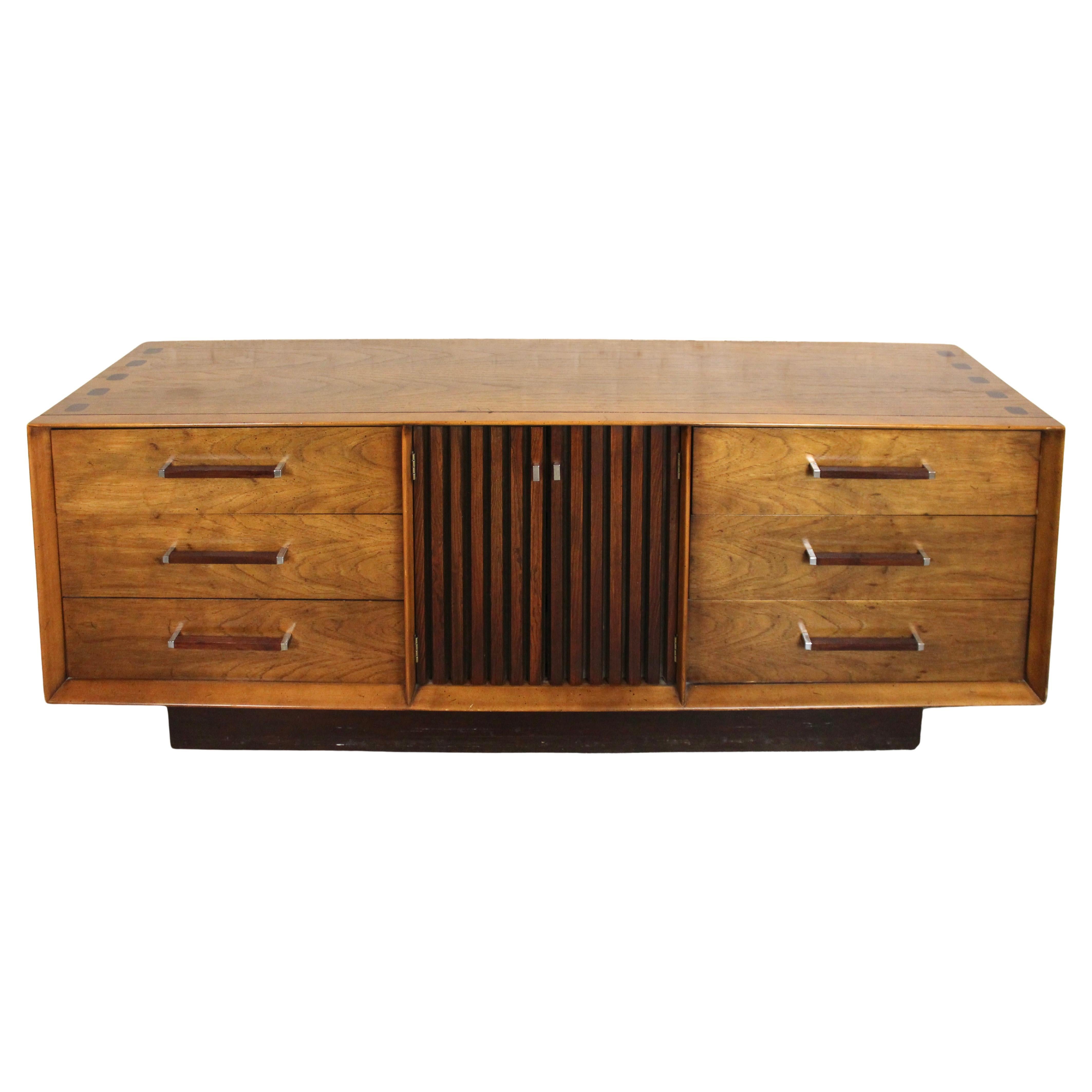 Mid-Century 'Tower Suite' Dresser by Lane w/ Rosewood Front For Sale