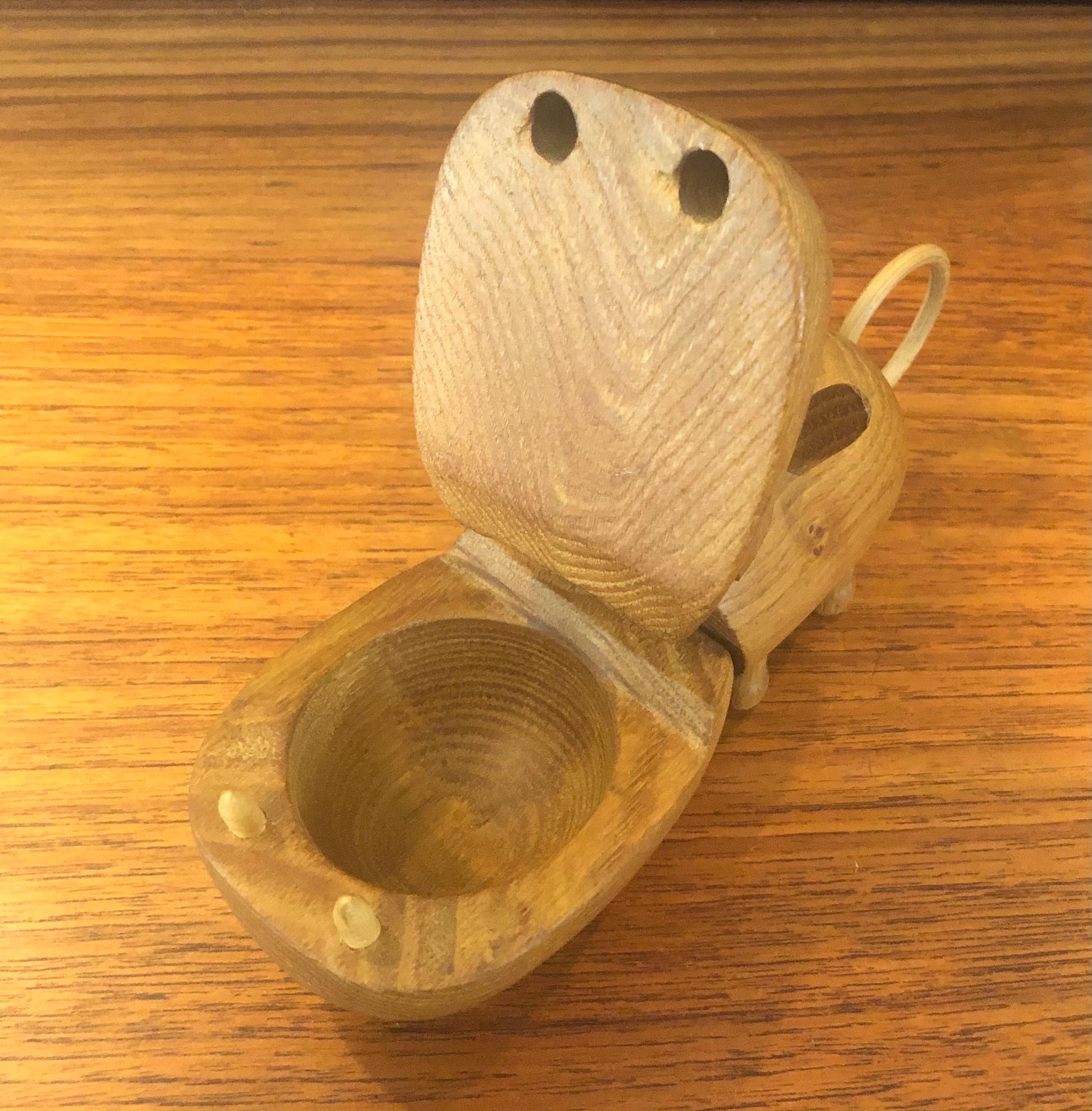 20th Century Midcentury Toy Hippo Trinket Box in the Style of Kay Bojesen for Zoo-Line
