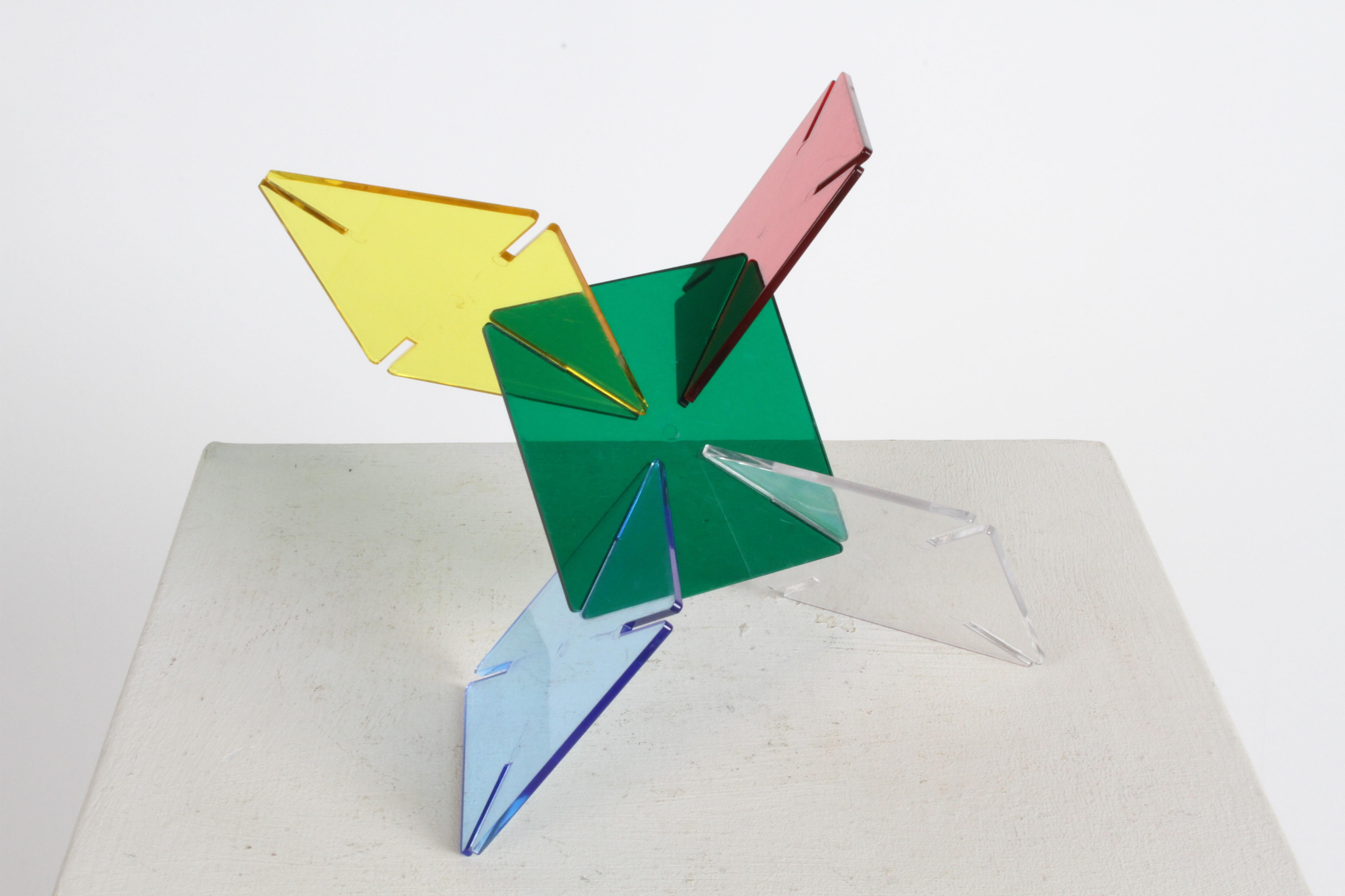 Mid-20th Century Mid-Century Toy Play Panels Interlocking Colored Lucite Squares by Childcraft