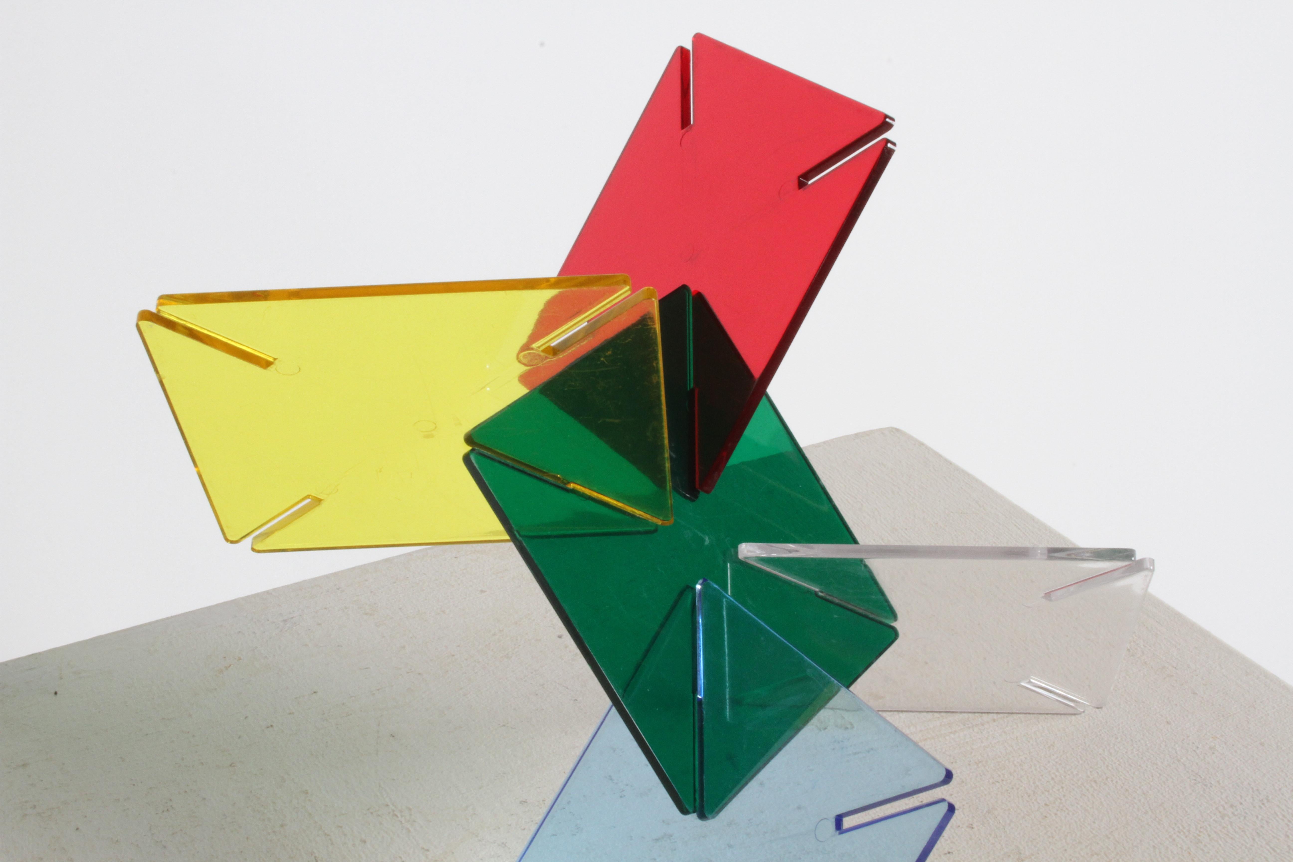 Mid-Century Toy Play Panels Interlocking Colored Lucite Squares by Childcraft 1