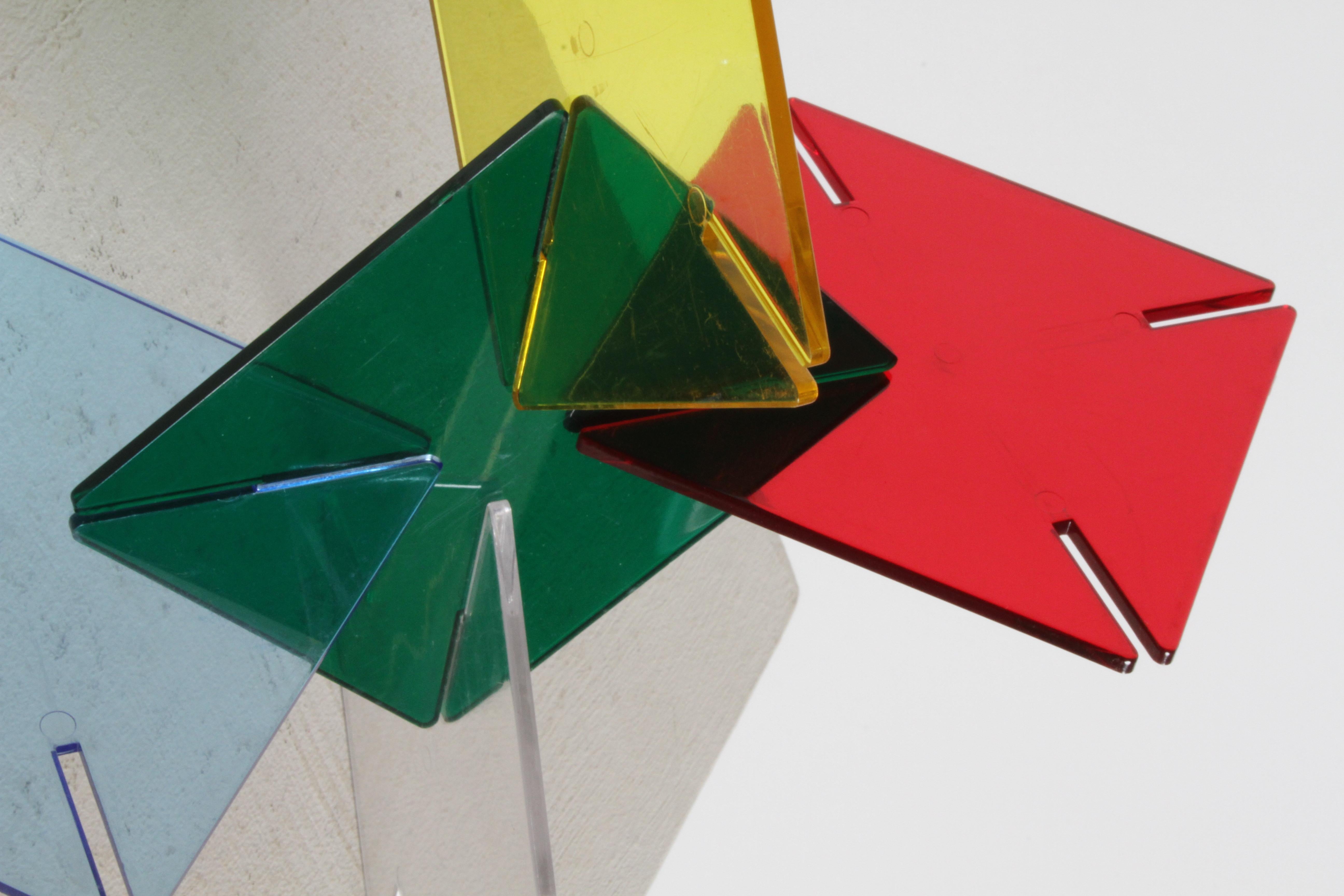 Mid-Century Toy Play Panels Interlocking Colored Lucite Squares by Childcraft 2