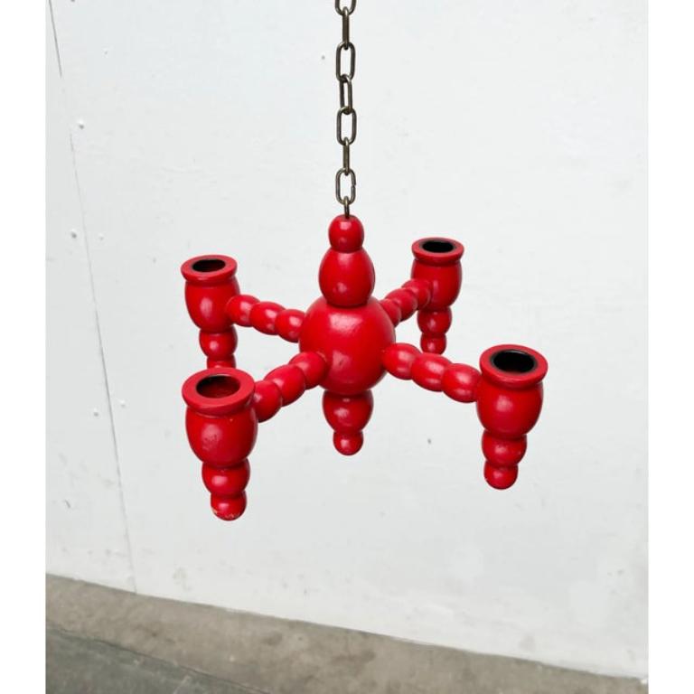 Colgante candelabro tradicional sueco de mediados de siglo, años 60 en venta 4