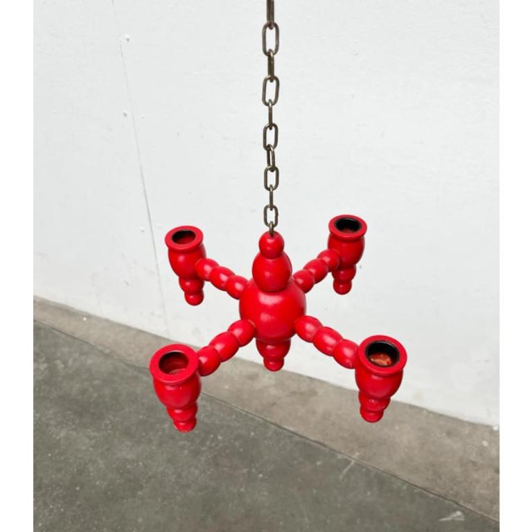 Colgante candelabro tradicional sueco de mediados de siglo, años 60 Metal en venta