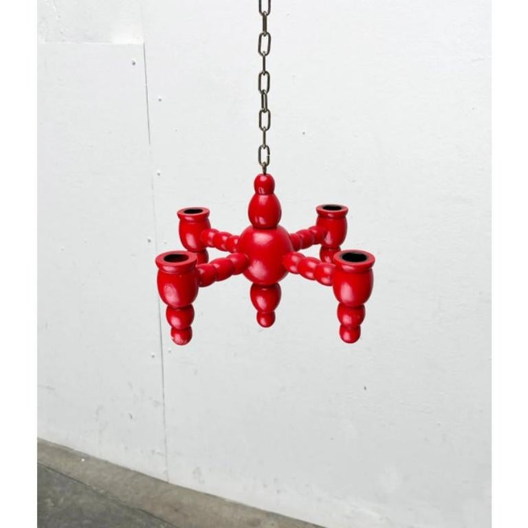 Colgante candelabro tradicional sueco de mediados de siglo, años 60 en venta 1
