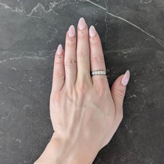 Mid-Century Transitional Diamond 14K Gold Vintage Fishtail Wedding Band Ring