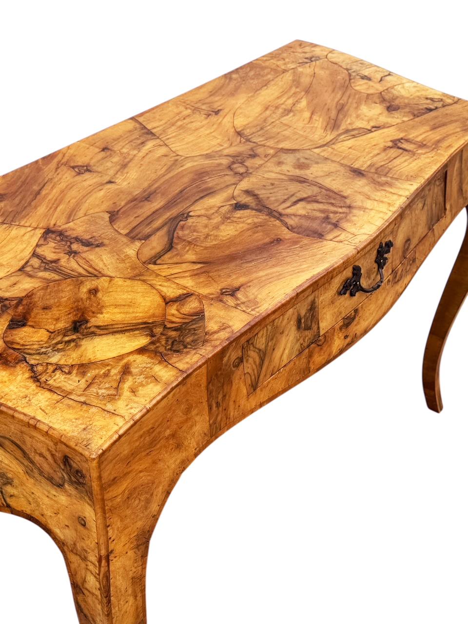 Escritorio Hollywood Regency Italian Olive Burl en Bueno estado para la venta en Philadelphia, PA