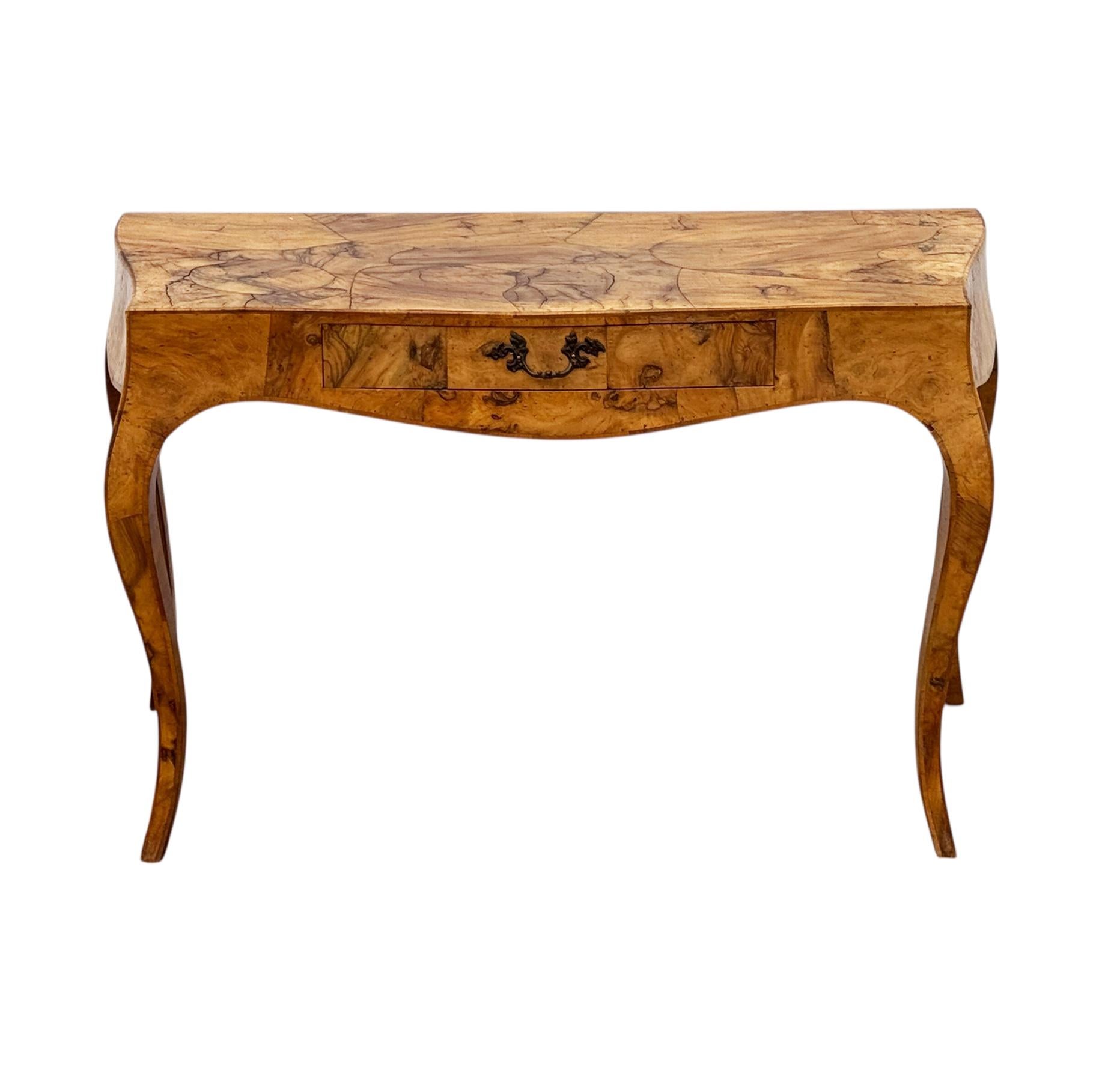 Escritorio Hollywood Regency Italian Olive Burl en venta 1