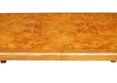 Midcentury Transitional Modern Oak and Walnut Burl Rectangular Dining Table