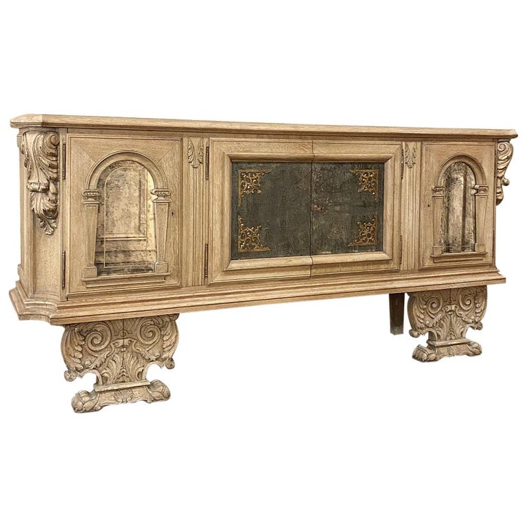 MidCentury Transitional Raised Buffet For Sale at 1stDibs