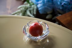 Midcentury Transparent Glass Bowl Ashtray Element, France, 1970s