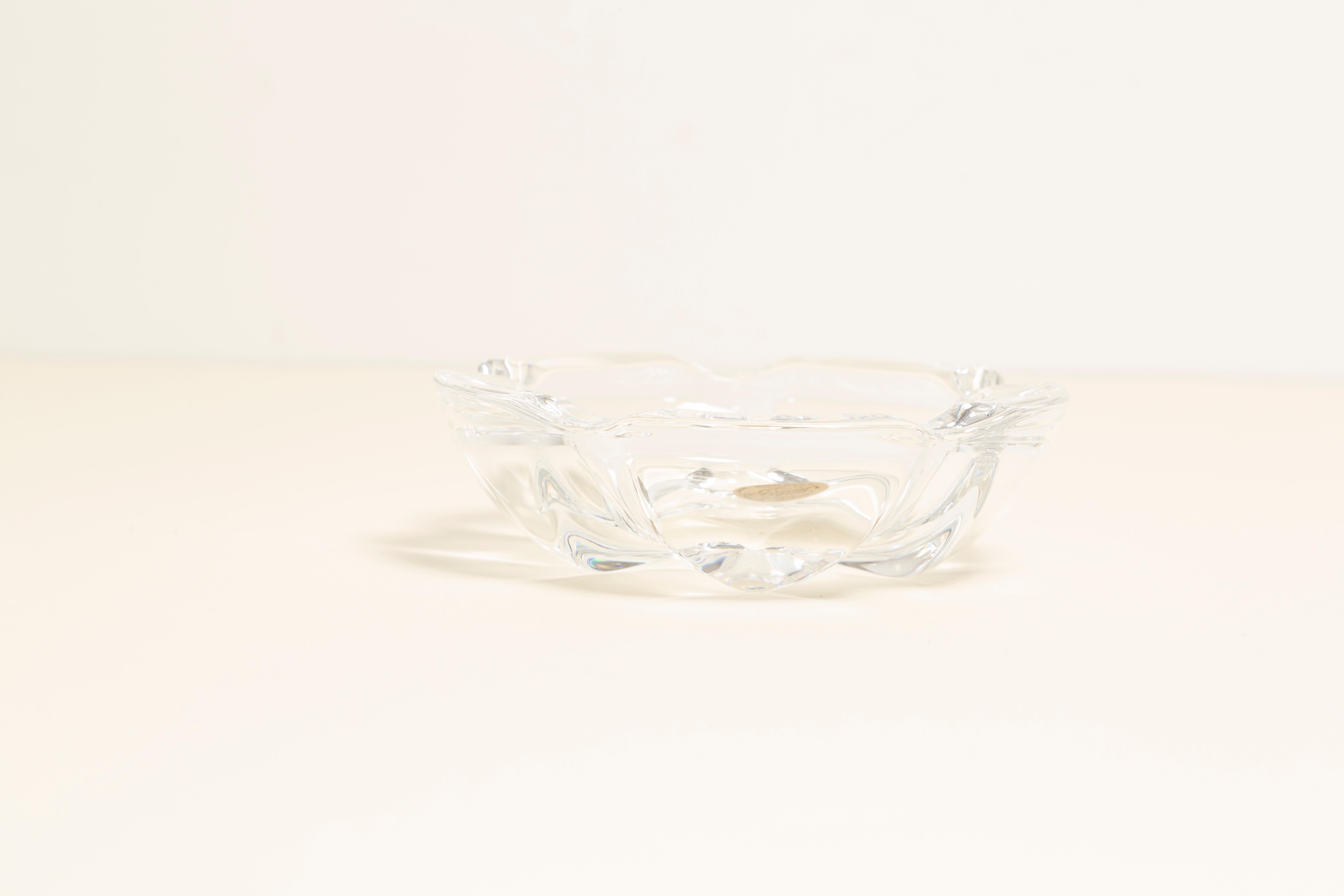 Midcentury Transparent Glass Bowl Ashtray Element, France, 1970s For Sale 3