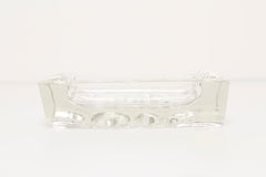 Transparentes Glasschalen-Aschenbecher-Element, Italien, 1970er Jahre