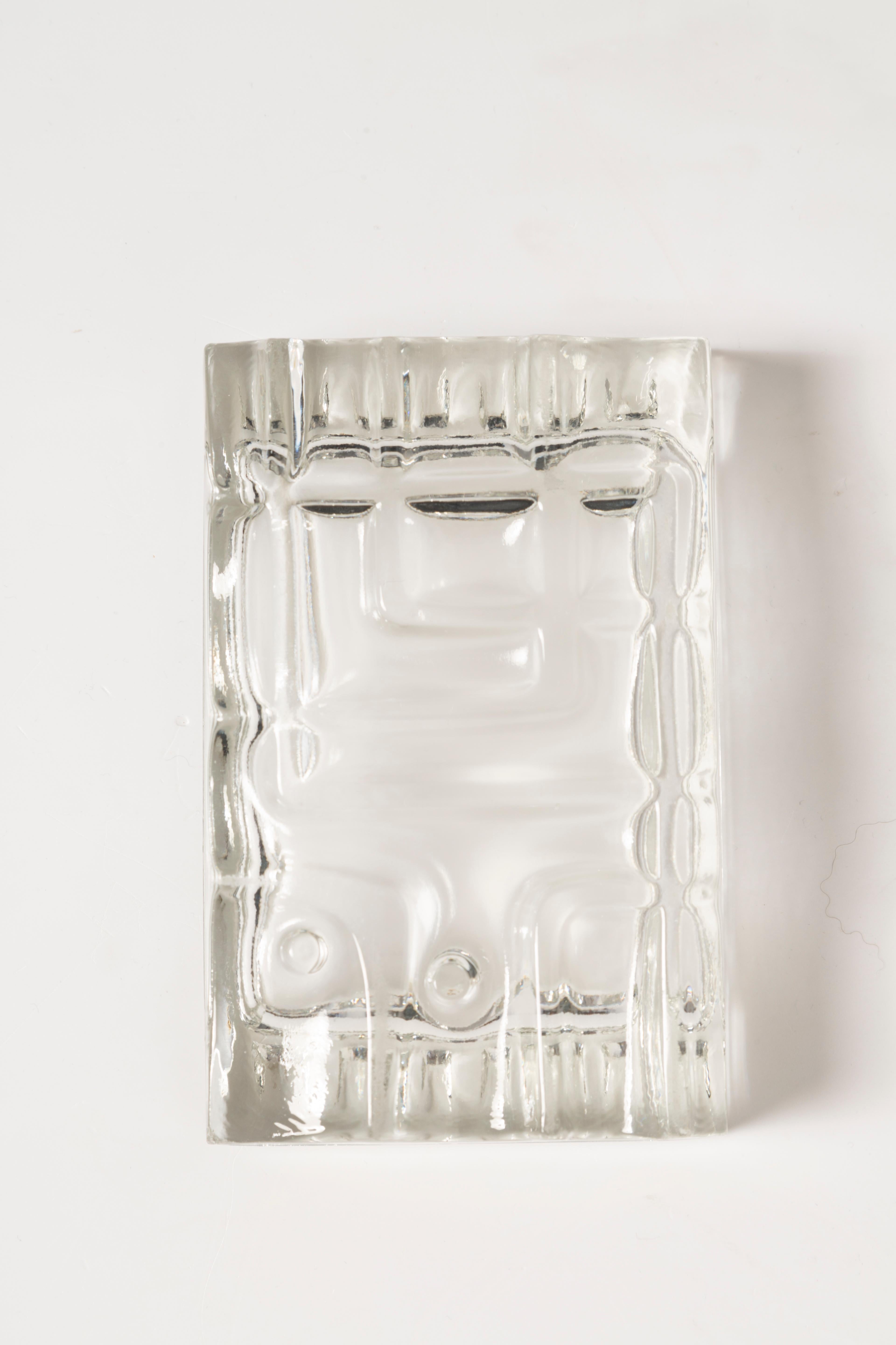 Elemento cenicero de cuenco de cristal transparente de mediados de siglo, Italia, 1970 Vidrio en venta