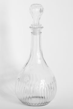 Mid-Century Transparent Glass Decanter with Stopper, Europe, 1960s