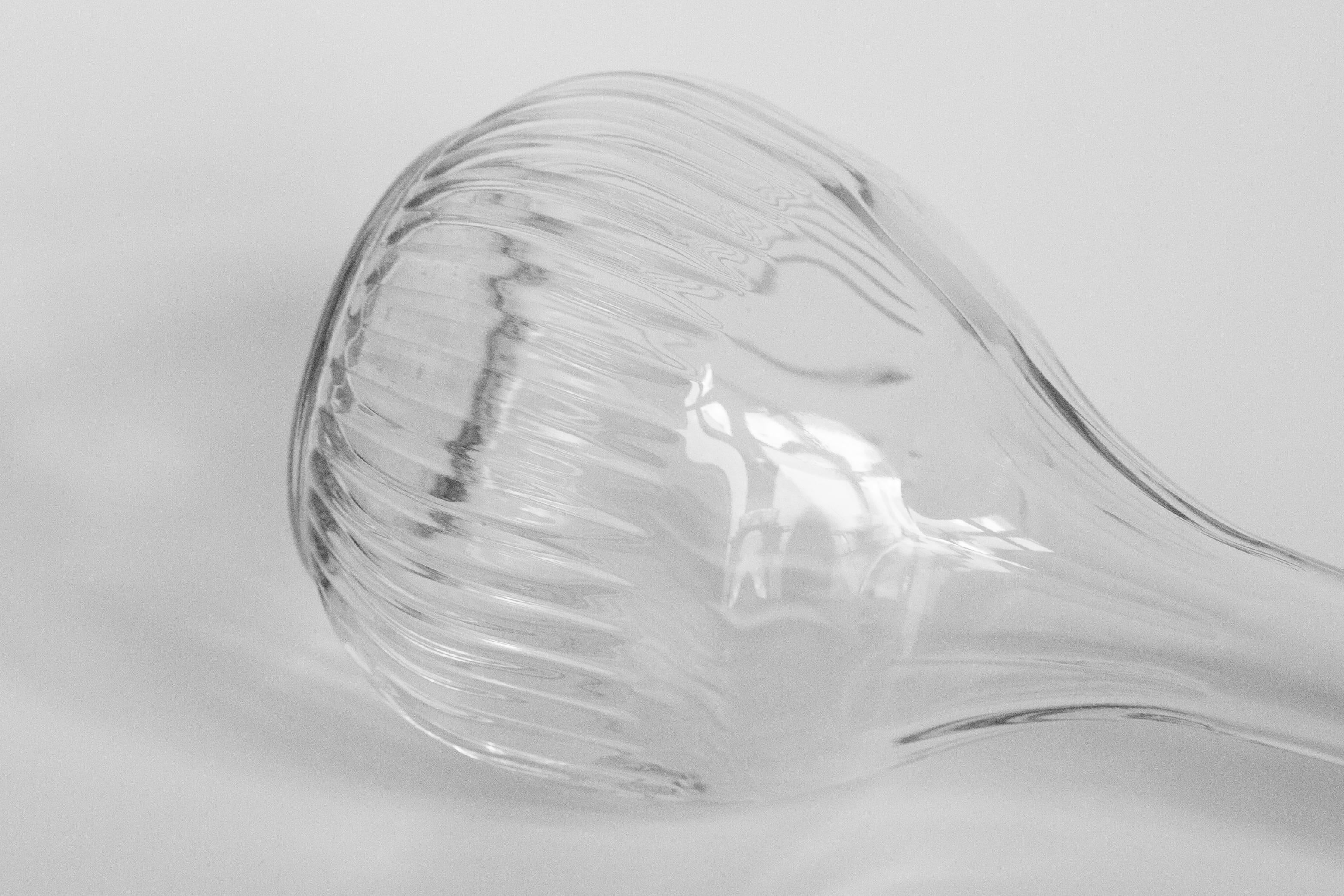 Mid-Century Transparent Glass Decanter with Stopper, Europe, 1960s For Sale 1