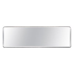 Midcentury Trapezoidal Horizontal Wall Mirror 1950s Gold Shaped Brass Frame