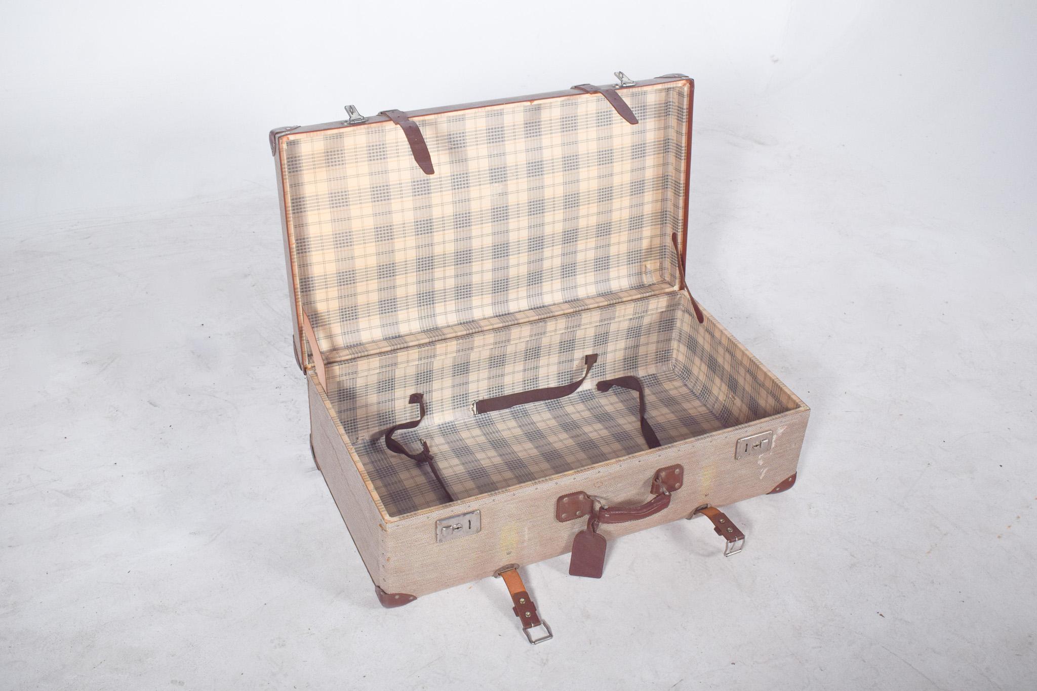 Sac de voyage en cuir du milieu du siècle en vente 5