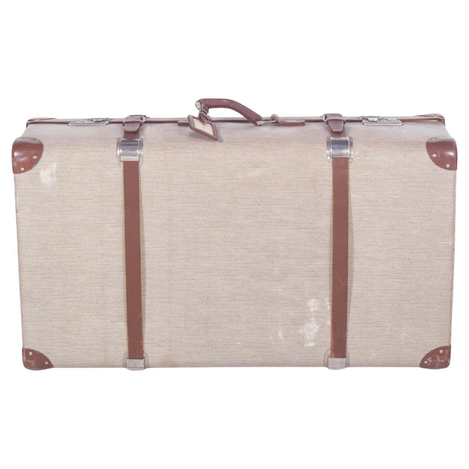 Sac de voyage en cuir du milieu du siècle