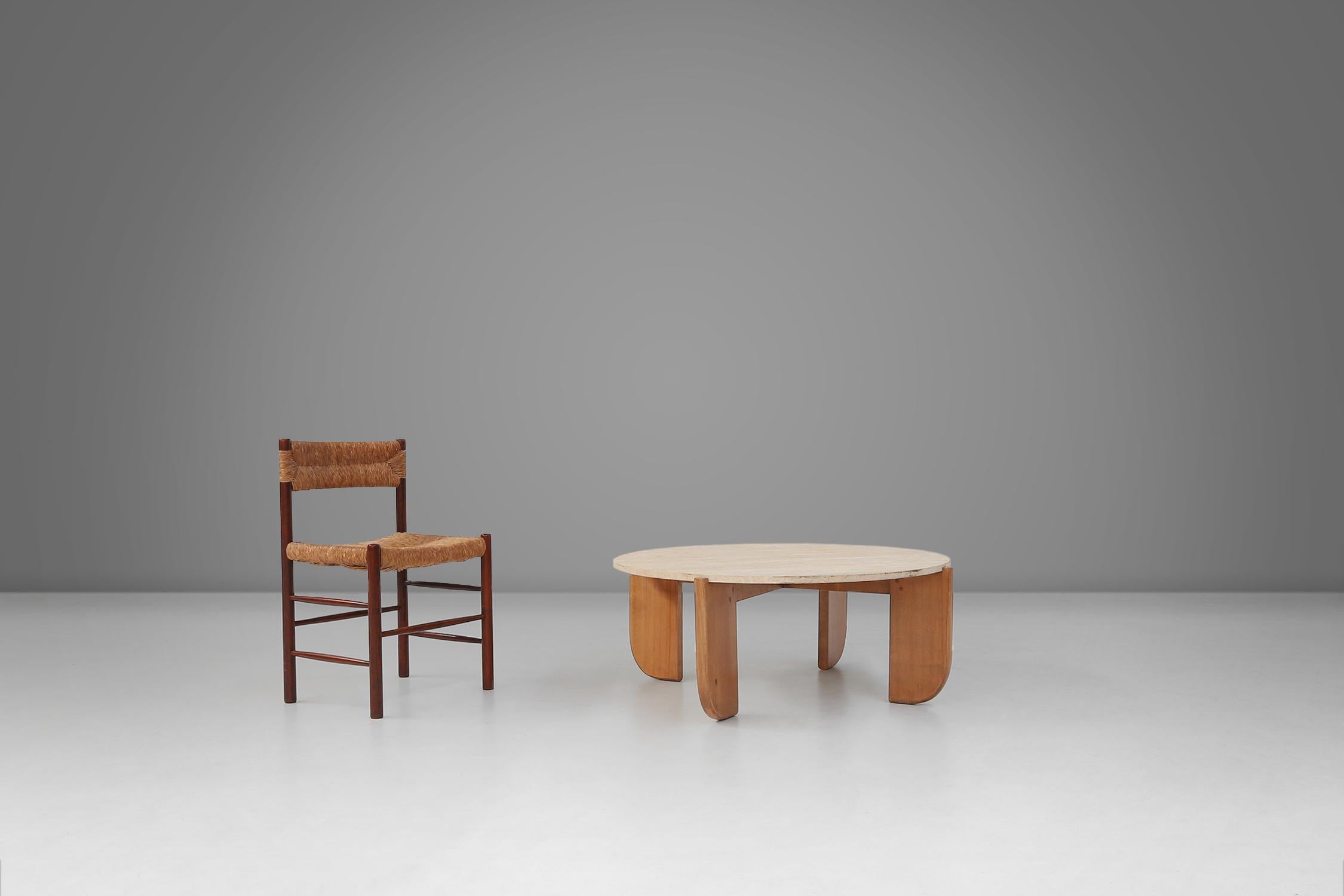 Mid-Century Modern Mid-century travertin coffee table 1960 For Sale