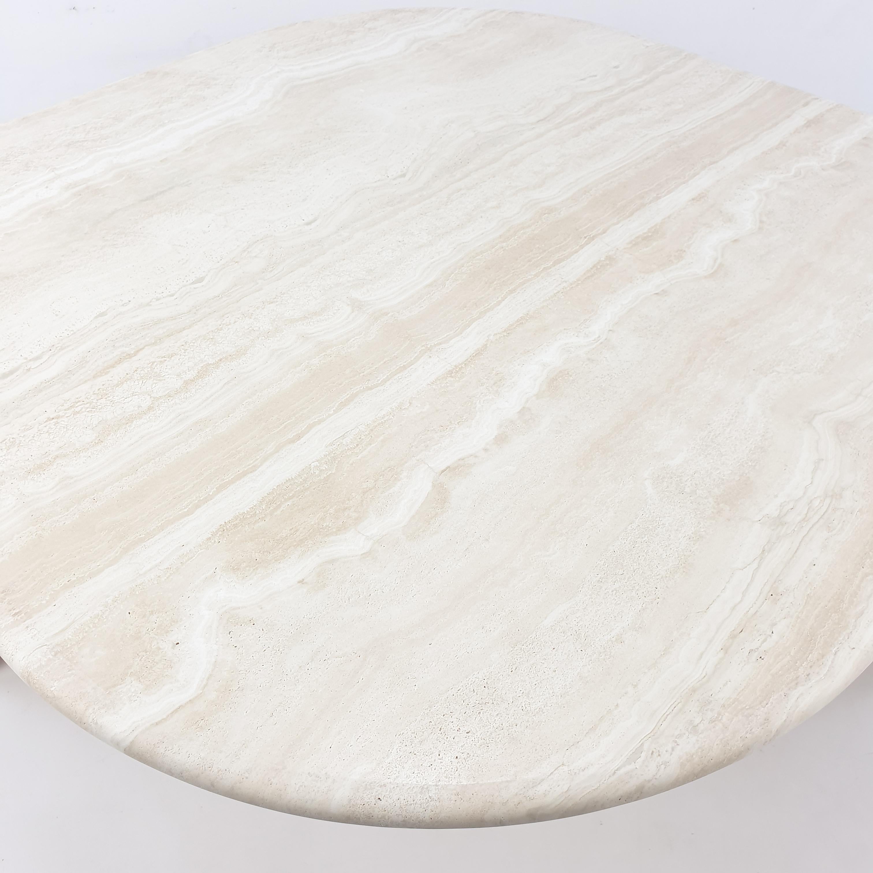 Mid-Century Travertine Coffee Table by Roche Bobois, 1980s 7