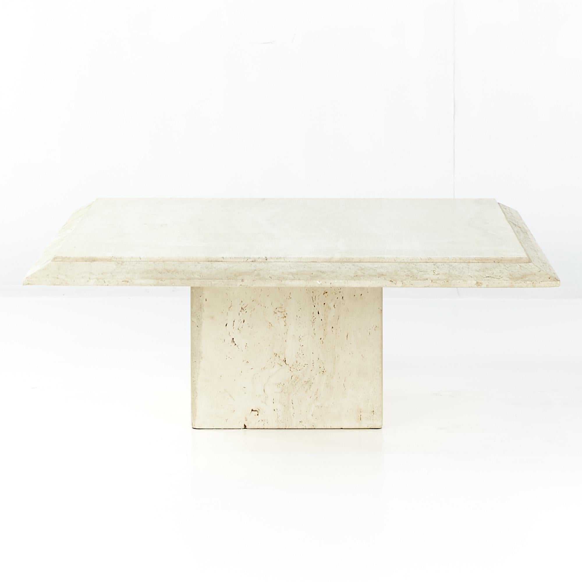 Mid Century Travertine Coffee Table

This table measures: 41.5 wide x 41.5 deep x 16 inches high

All pieces of furniture can be had in what we call restored vintage condition. That means the piece is restored upon purchase so it’s free of