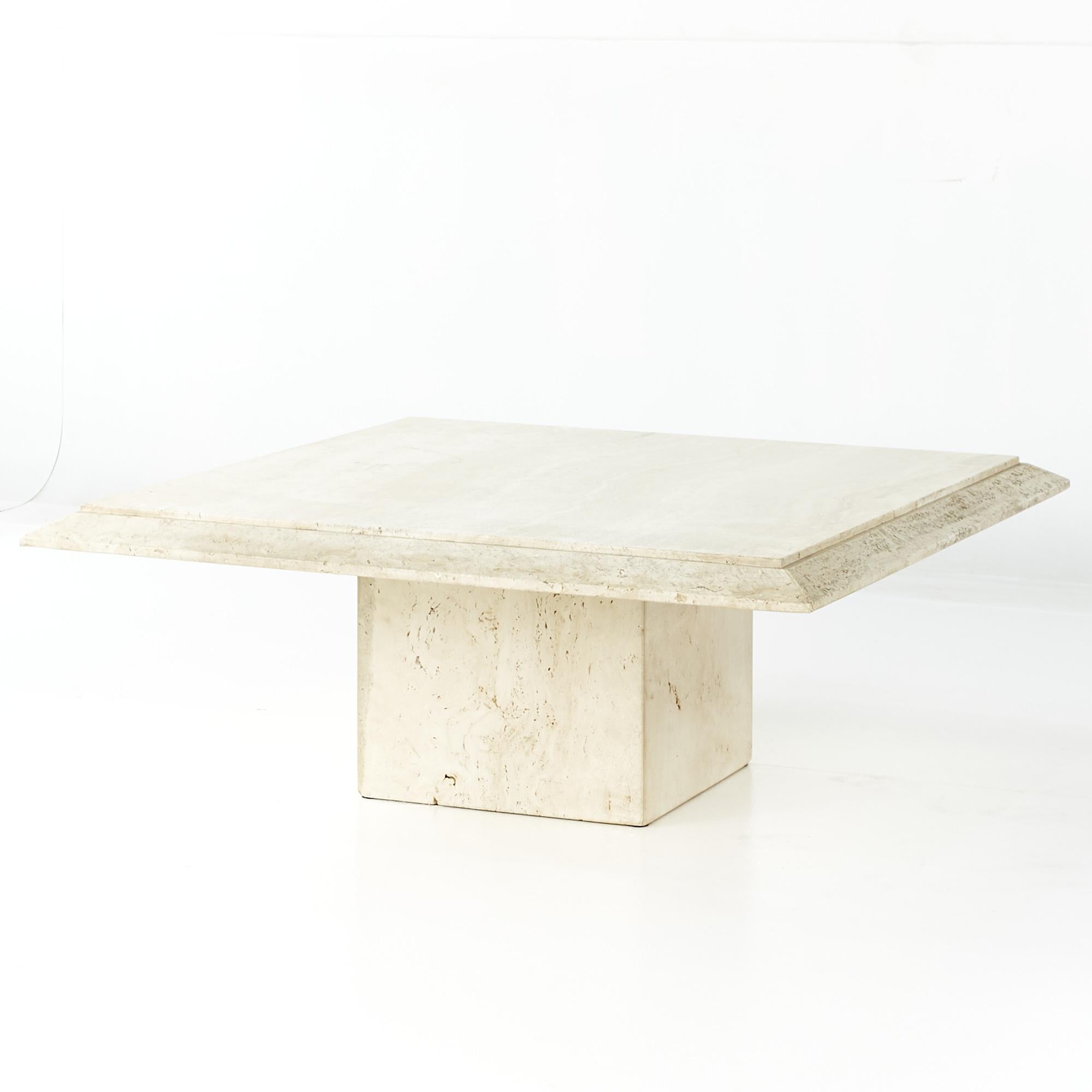 Mid-Century Modern Mid Century Travertine Coffee Table