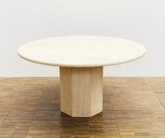 Mid-Century Travertine Coffee Table, Italy 1970s