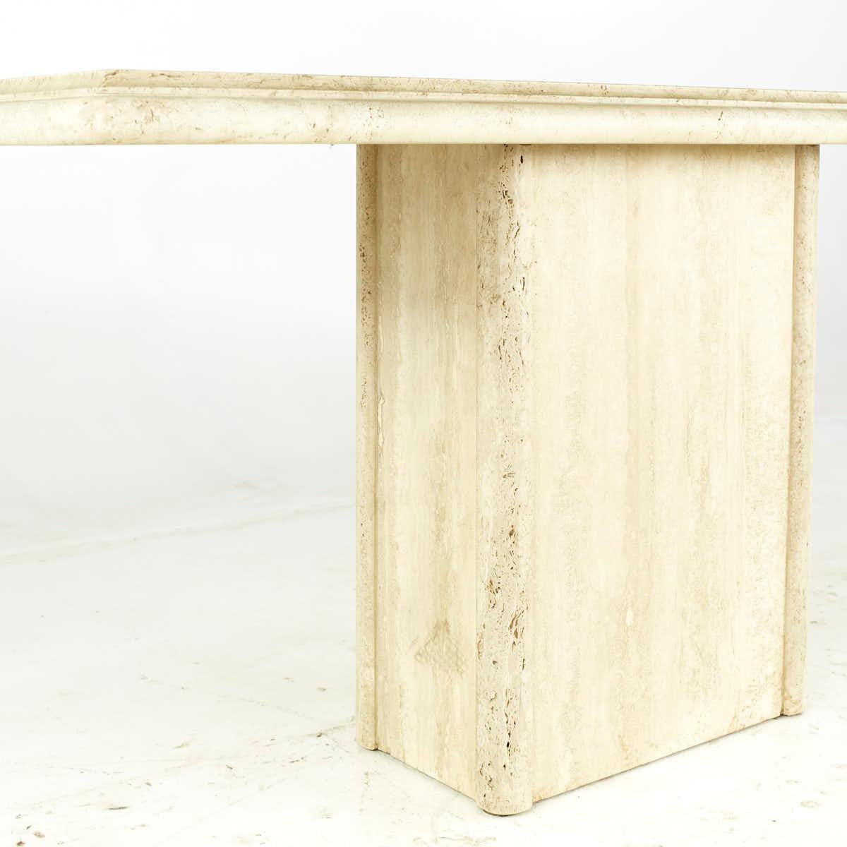 American Mid Century Travertine Console Table For Sale