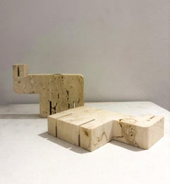 Figures en travertin du milieu du siècle par Fratelli Mannelli, 1970