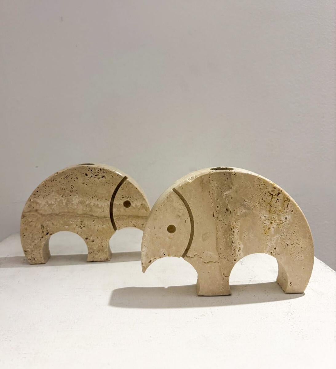 Mid-Century Modern Figures en travertin du milieu du siècle par Fratelli Mannelli, 1970 en vente