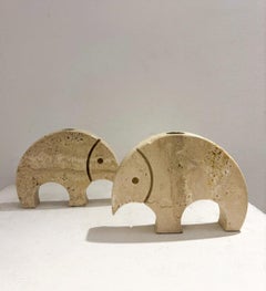 Mid-Century Travertine Figures by Fratelli Mannelli, 1970s