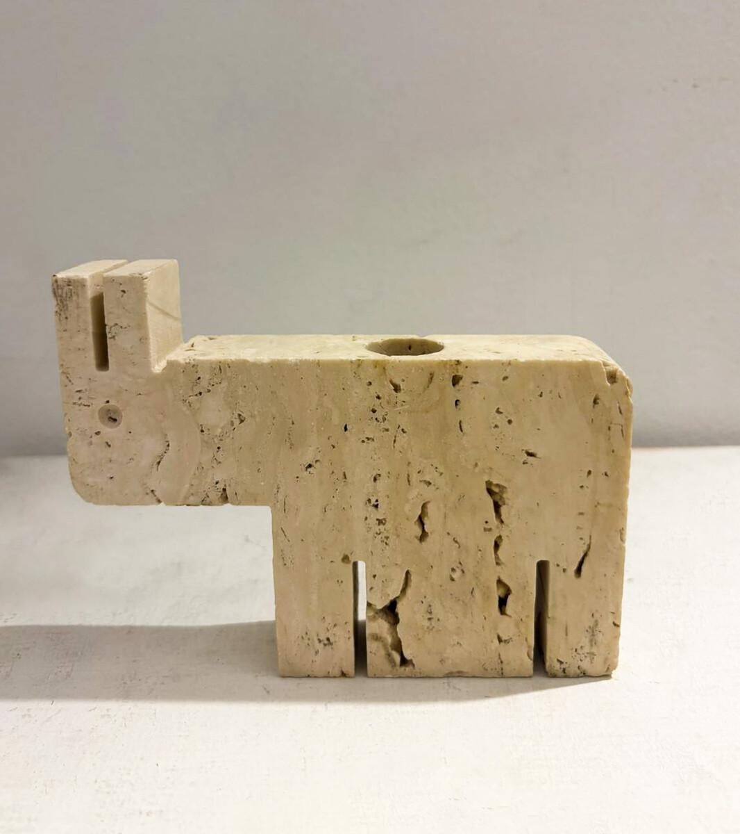 20th Century Mid-Century Travertine Figures by Fratelli Mannelli, 1970s For Sale