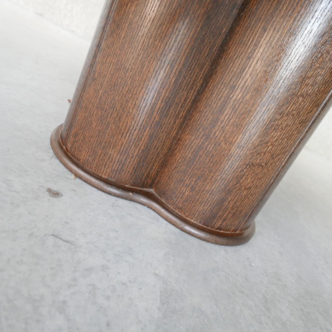 Wood Mid-Century Travertine Large Clover Coffee Table