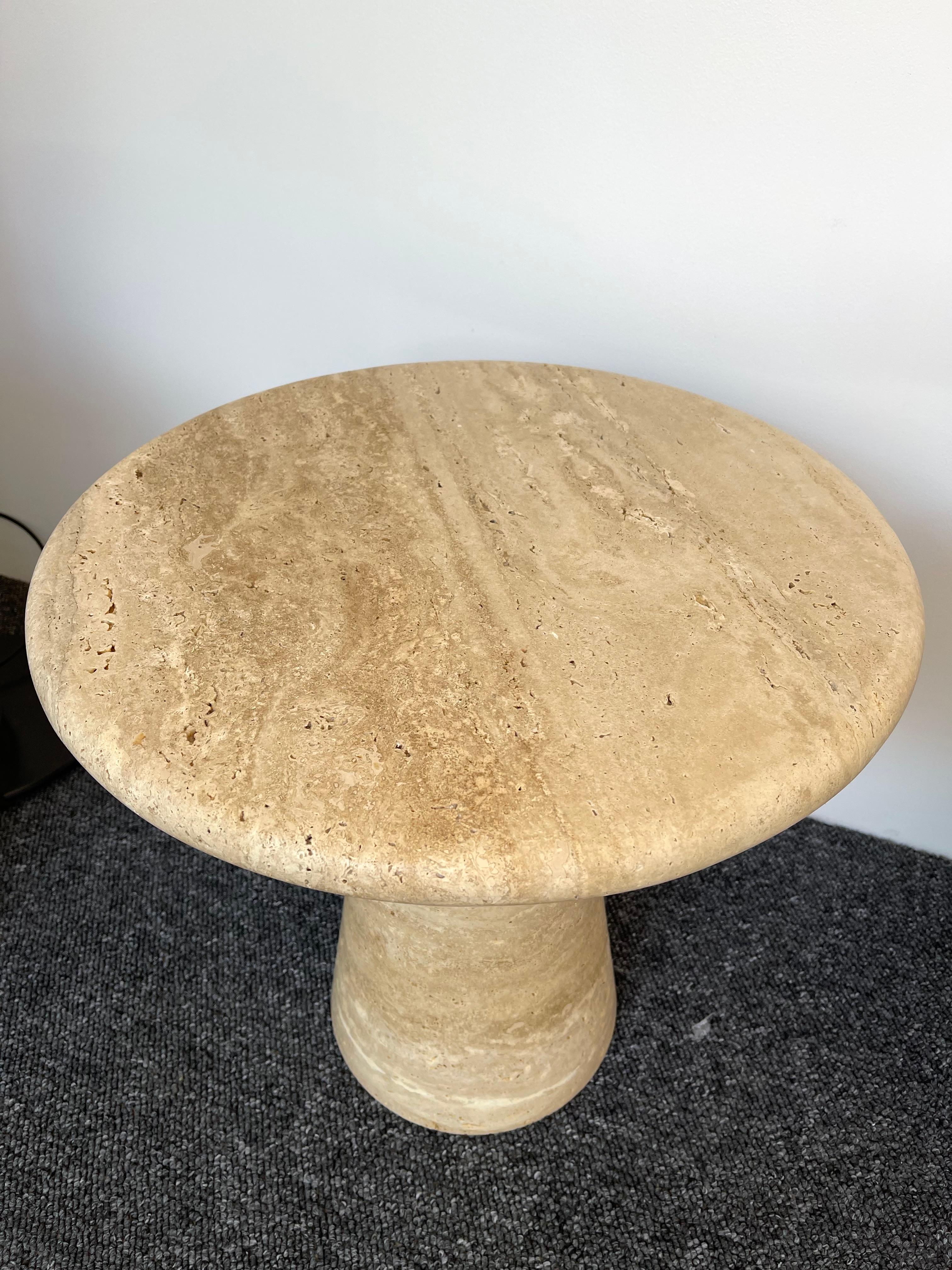 Mid-Century Travertine Table, Italy, 1980s For Sale 4