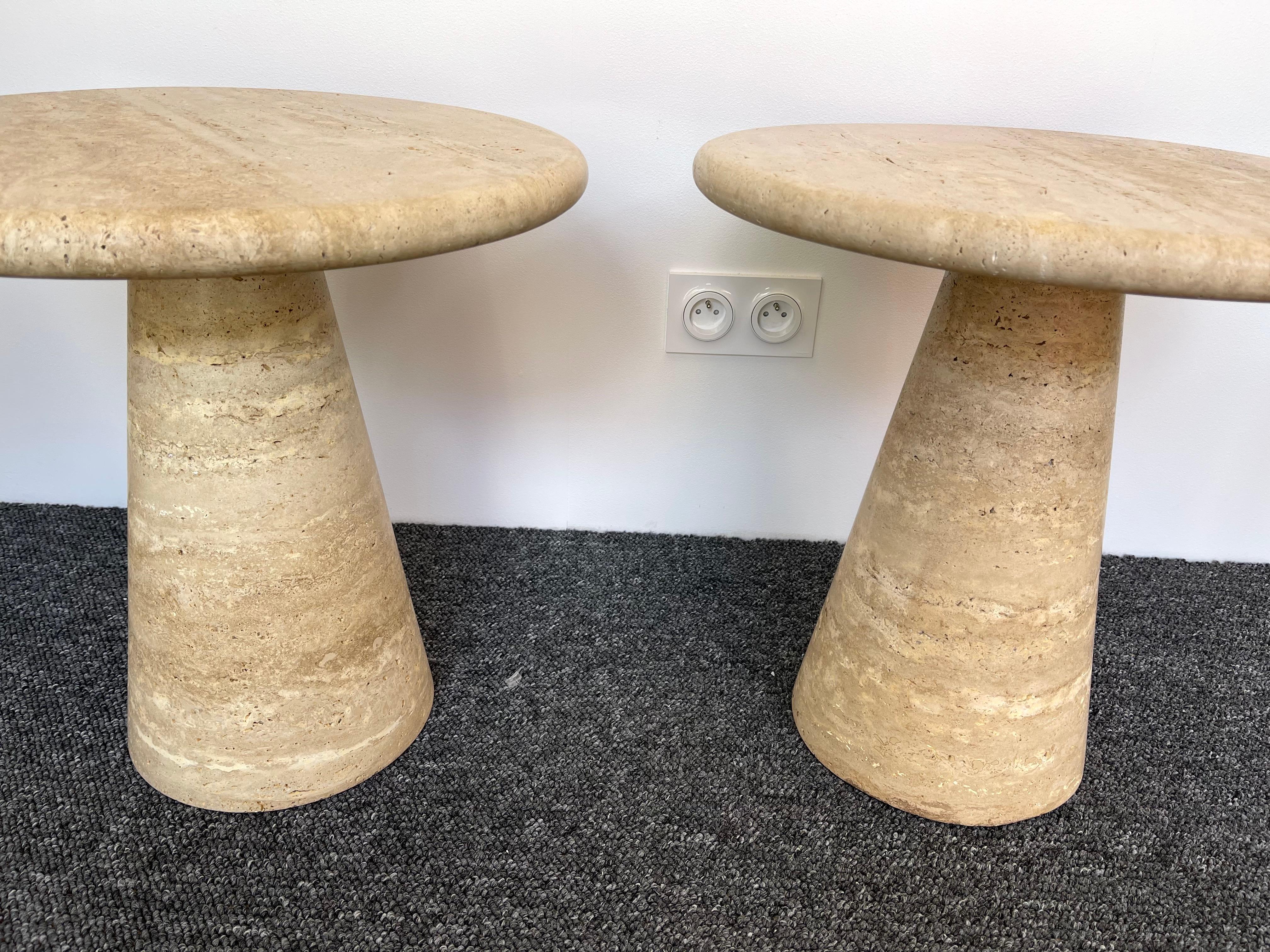 Mid-Century Travertine Table, Italy, 1980s For Sale 1