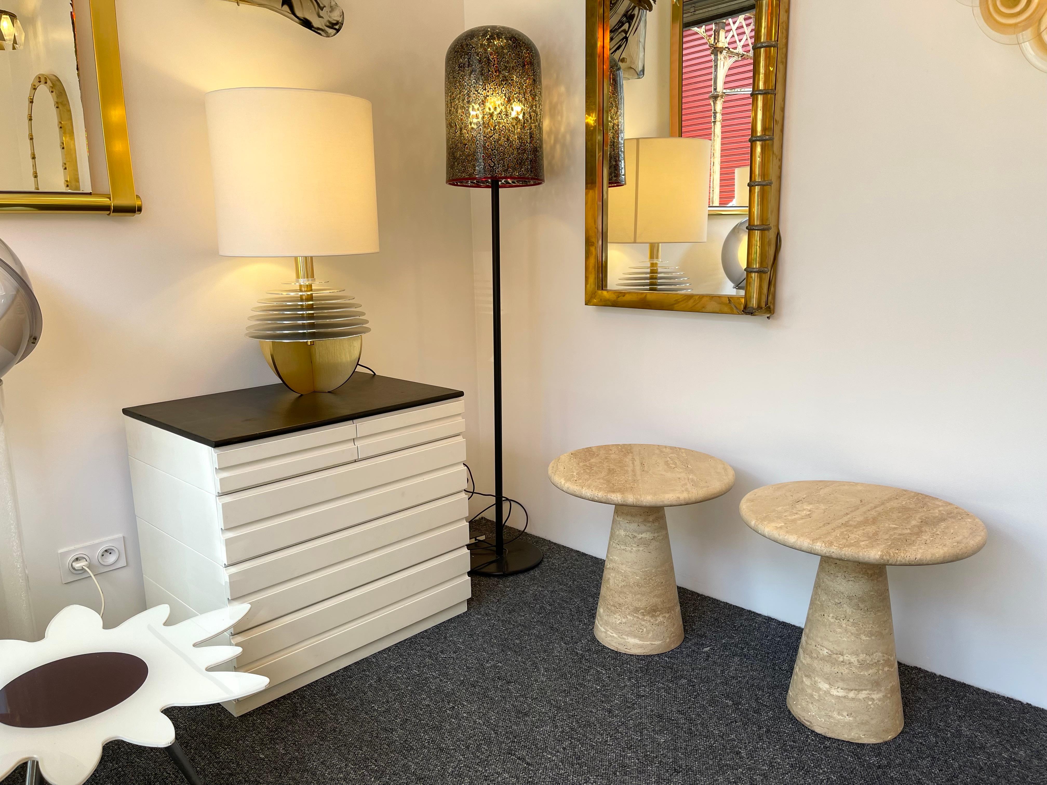 Mid-Century Travertine Table, Italy, 1980s 3